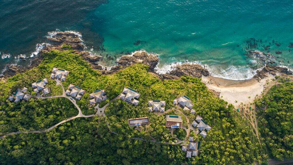 Hotel Barracuda - Vista aérea do complexo, composto pelo hotel e villas